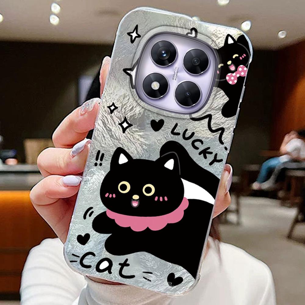 Красочный градиентный белый бабочка леопард принт любовь для Xiaomi Redmi Note 14 Pro 5G чехлы для телефонов крышка мягкий силиконовый бампер жесткая ПК задняя крышка