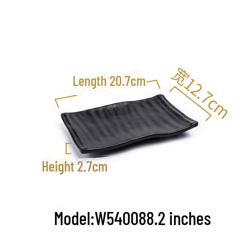 Melamine Black Imitation Porcelain Plate - Versatile Dish for Hot Pot, Barbecue, and Cold Dishes