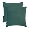 Teal Green Decorative Throw Pillow Covers | Pack of 2 Modern Plain Velvet Cushion Cover | Solid Color Pillowcases - Teal Green Velvet