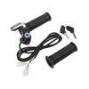 Electric Bike Twist Throttle Grip Lock Key Set LED Indicator for Motorcycle Scooter 48V