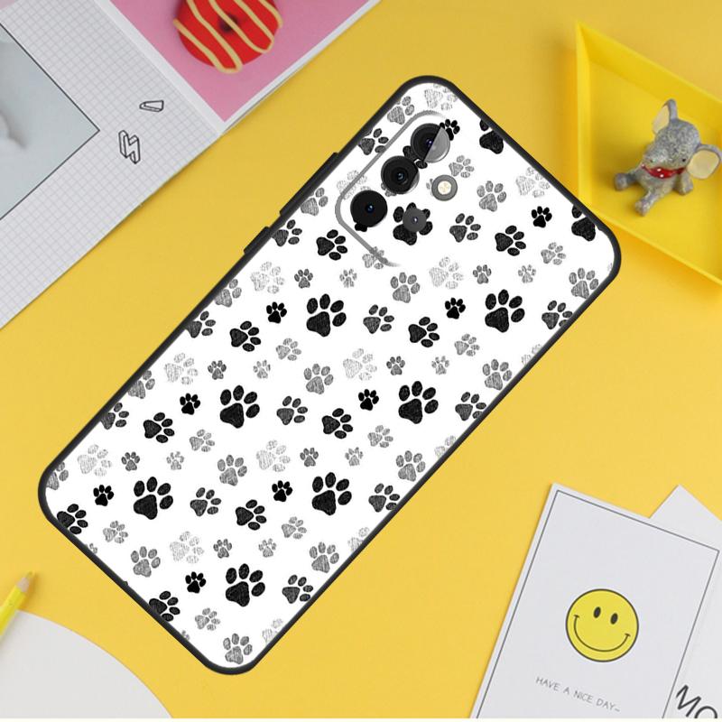 Чехол Лапки Кошки Собаки для Samsung Galaxy A53 A33 A23 A13 A06 A56 A16 A36 A55 A35 A17 A54 A34 A14 A52 A32 A15