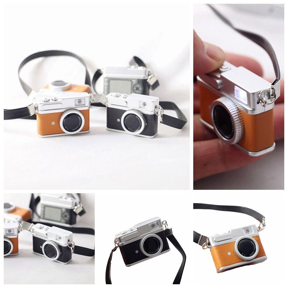 Gift Doll Accessories Home Decor Desktop Display Miniature Camera Model Retro Camera Doll House