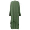Long Women Casual Sleeve Loose Cotton Linen Boho Long Dress Irregular Dress