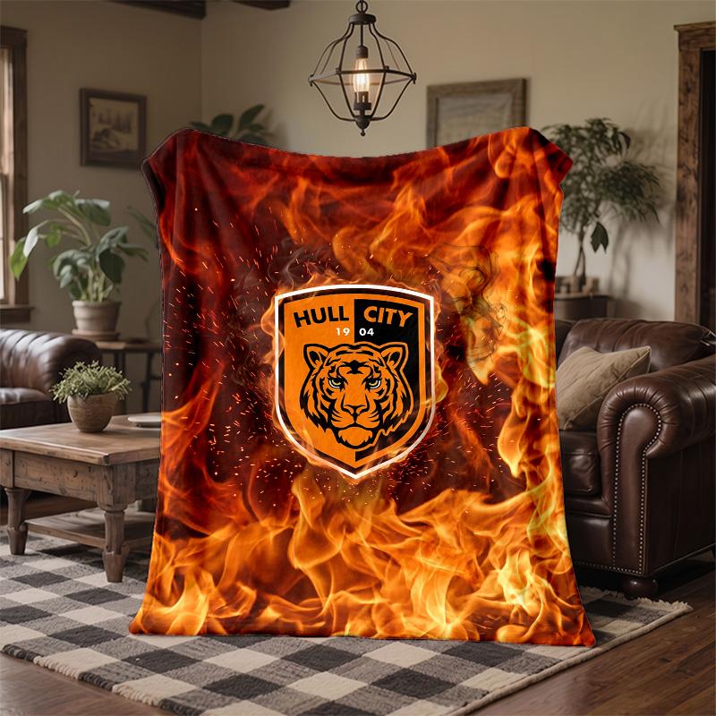 Hull City Football Print Flannel Blanket Soft Warm Sofa Bed Throw Blanket For Home Office Bedroom