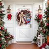 Christmas Wreath With Red Berries Bows Door Hanging Xmas Holiday Decor