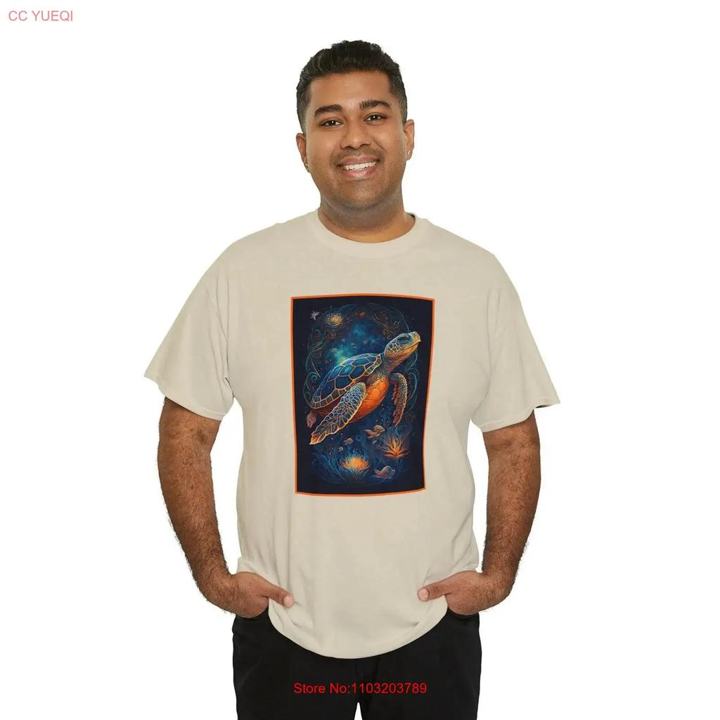 Sea Turtle Ocean Heavy Cotton T Shirt Wildlife Water Spirit Animal Birthday Christmas Vintage Graphic Comfortable Casual