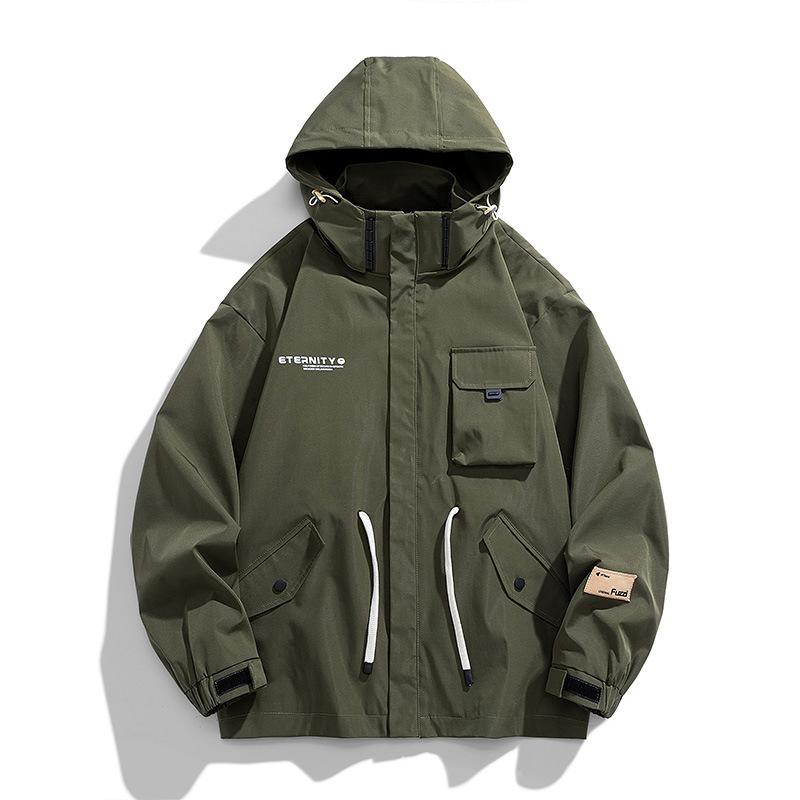 Куртка Tooling для мужчин, весна и осень, новый свободный модный топ с капюшоном, пальто Fat Fat Guy большого размера