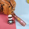 Cute 3D Cat Paw Heart Keychain Kawaii Cartoon Bag Charm Car Key Ring Creative Gift For Girls