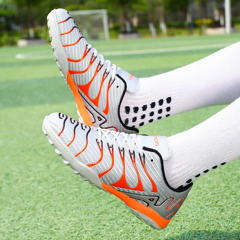 Мужские футбольные бутсы с низким верхом, легкие футбольные бутсы FG/TF, детские нескользящие бутсы для тренировок на открытом воздухе, спортивные кроссовки для бега, размер 33-44