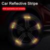 20 шт., светоотражающая наклейка на ступицу колеса автомобиля, самоклеящаяся, универсальная, цвета радуги, предупреждение о безопасности ночного вождения, наклейка, полоса, лента, автомобильные аксессуары