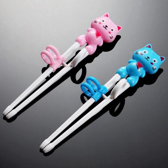 2 пары детских палочек для еды, простые в использовании многоразовые обучающие палочки для еды в форме милых животных, обучающие палочки для детей