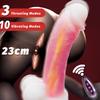 Вибратор для вставки с дистанционным управлением, 10 вибраций и 3 режима вставки, фаллоимитатор для точки G с подогревом и мощными присосками, реалистичные игрушки для взрослых с фаллоимитатором