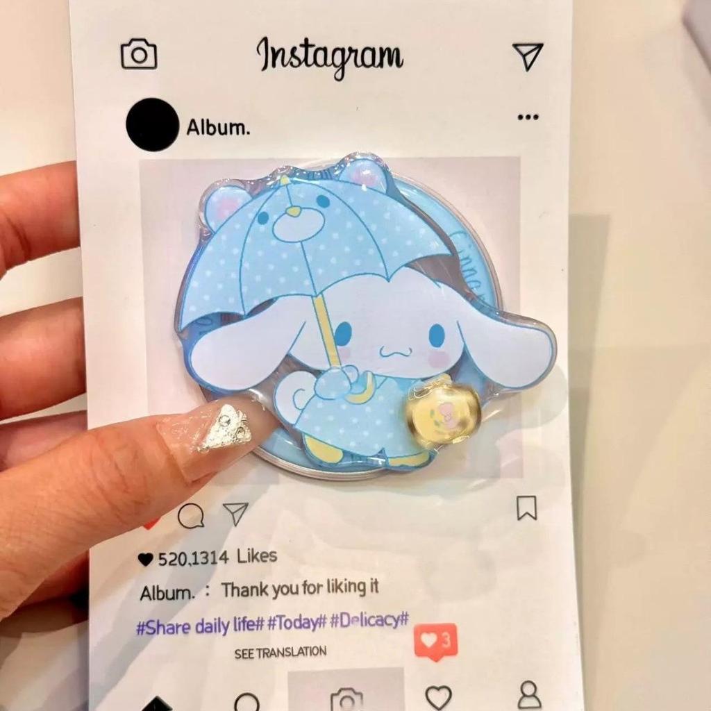 Мультяшный щенок Cinnamoroll - подставка для телефона с поддержкой MagSafe и выдвижной подушкой безопасности