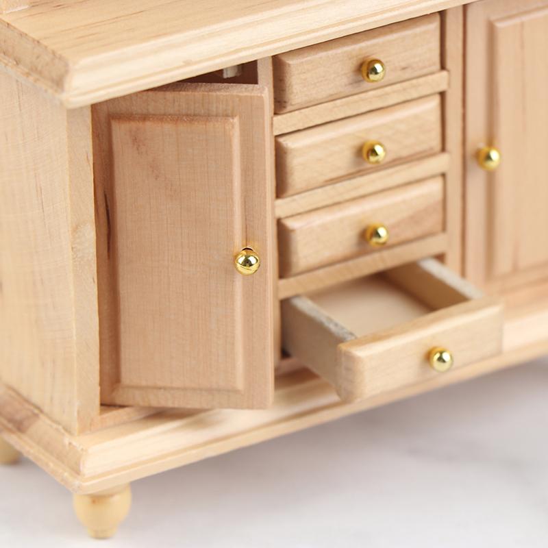 1:12 Миниатюрная мебель для кукольного домика Многофункциональный деревянный шкаф Книжный шкаф Книжная полка