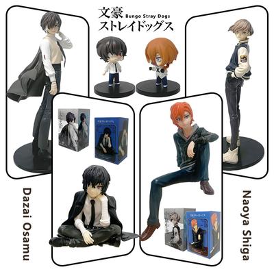 Чиби Bungo Stray Dogs Дазай Осаму Чуя Накахара Фигурка ПВХ Модель Японские Мультфильмы Фигурки Декор Коллекция Игрушка Подарок