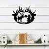 1pc Deer Theme Decor - Exquisite Wall Art Decorations, Modern Bedroom Enhancement with Sticker Mural and Metal Wall Hanging