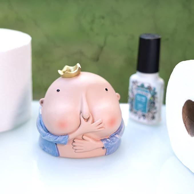 Очаровательная креативная скульптура с толстым носом, которую можно щипать, для забавного декора дома и ванной комнаты