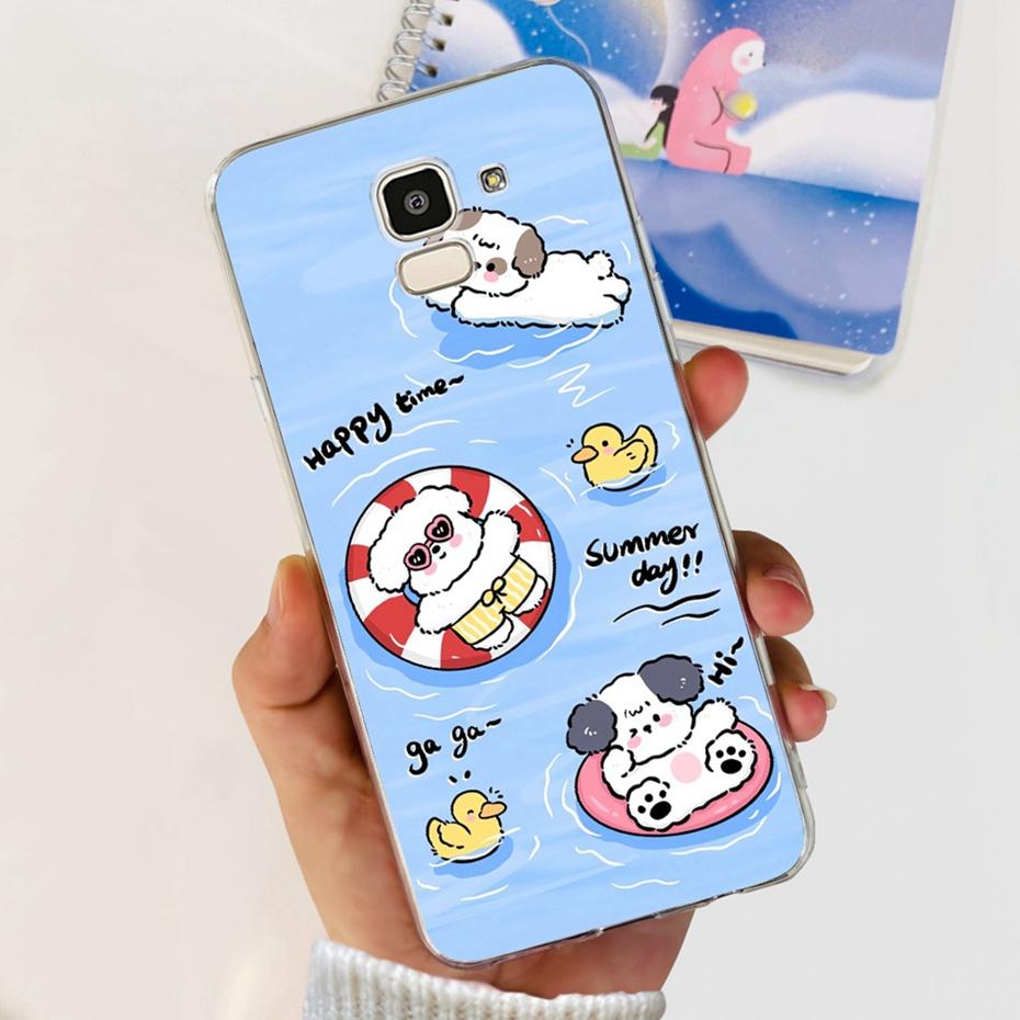 Красивый чехол с принтом для Samsung Galaxy J6 J6+ J600G J610G Мягкая силиконовая задняя крышка из ТПУ для чехлов телефона Samsung J6 J 6 Plus 2018