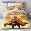 Naruto Flying Action Pose Bedding Set Anime Duvet Cover Polyester Soft Bed Linen Bedroom Set -QJY