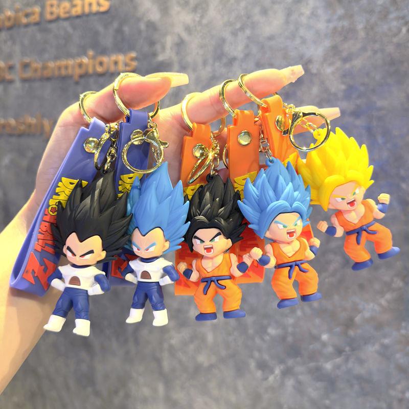 Брелок-брелок 3D-фигурка Гоку из Dragon Ball Z - Аниме-подвеска для сумки и брелок, Идеальный подарок для фанатов и детей