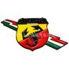 Abarth Scorpion Emblem Badge with Italian Flag for Fiat, 3D Self‑Adhesive Fender Trunk Modified Car Exterior Decor Sticker