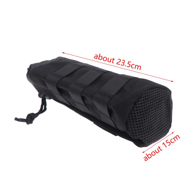 Water Bottle Pouch 1Pcs Tactical Nylon Drawstring Portable Kettle Holder for Camping Hiking Cycling Running Daily Use