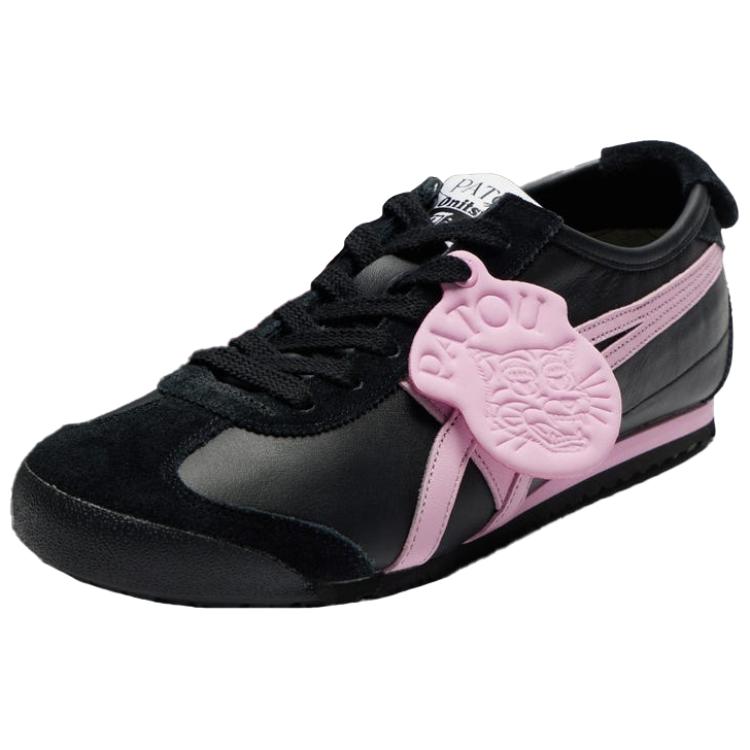 PATOU X Onitsuka Tiger Mexico 66 Black Pink Unisex Sneakers White 1183C380-001