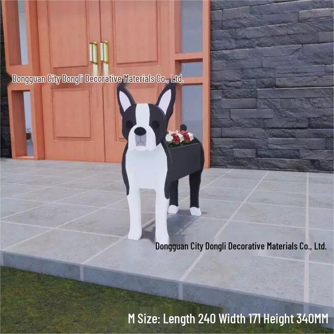 Independent Station Cross-border Garden Art Craft Ornaments: Dog & Cat Flower Pot and Planter