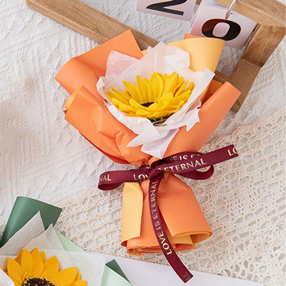 DIY Sunflower Flower Bouquets Carnation Rose Simulation Flower Valentine's Day Gift