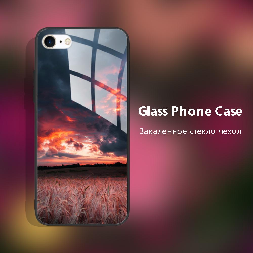 Phone Case For iPhone 7 8 SE 2020 Tempered Glass Case For iPhone7 8 SE2020 se 2020 se2020 A1778 A1660 A1779 Protective Cover Bag