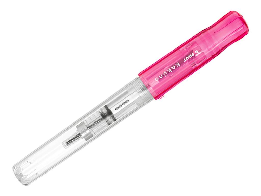 Pilot Kakuno Limited Edition Transparent Pink Fountain Medium Nib Pen,