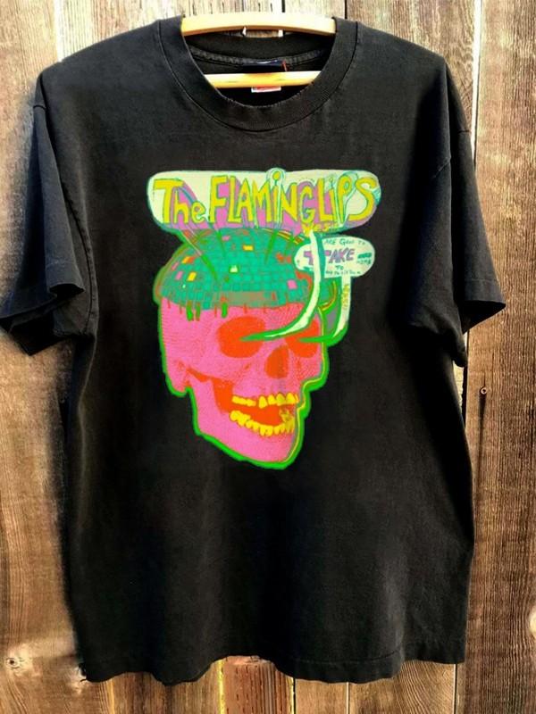 Vtg The Flaming Lips Disco Skull Men Women T Shirt Flaming Lips Unisex T-Shirt