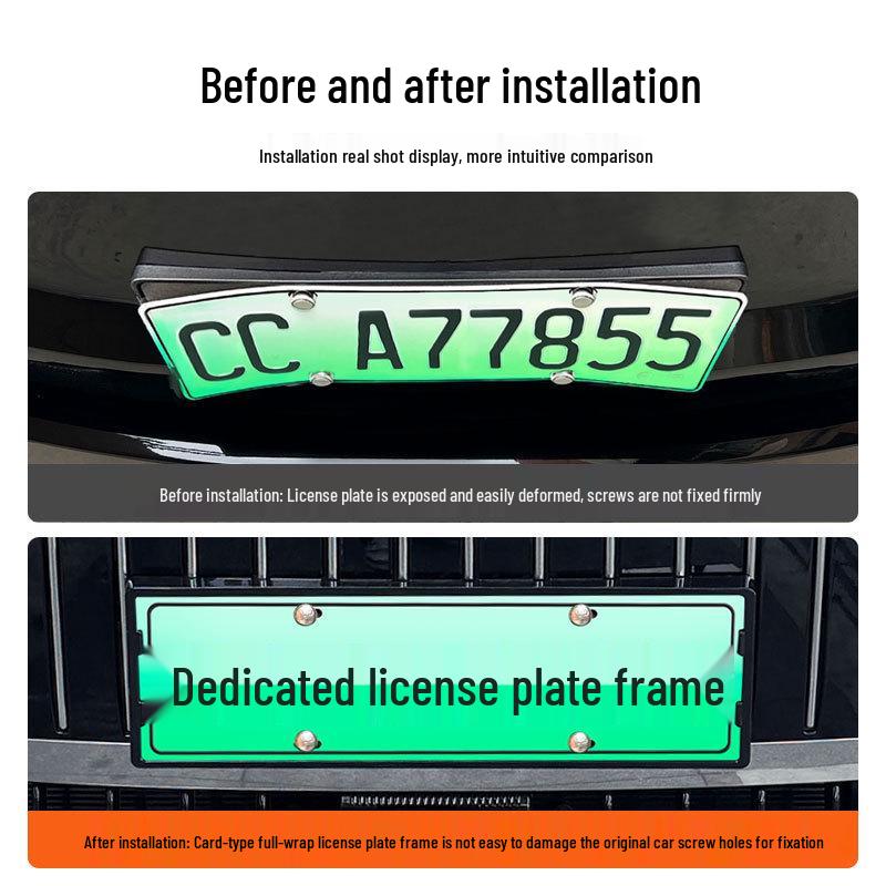 Fengyun T11 2026 New Energy Full Edge Green License Plate Frame