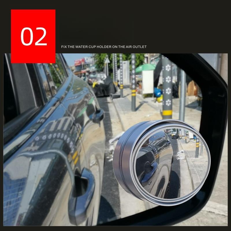 1 ПАРА автомобильных зеркал заднего вида для заднего хода, тип наклейки, автомобильное маленькое круглое зеркало, регулируемое на 360 градусов, большое поле зрения, вспомогательное широкоугольное зеркало для слепых зон