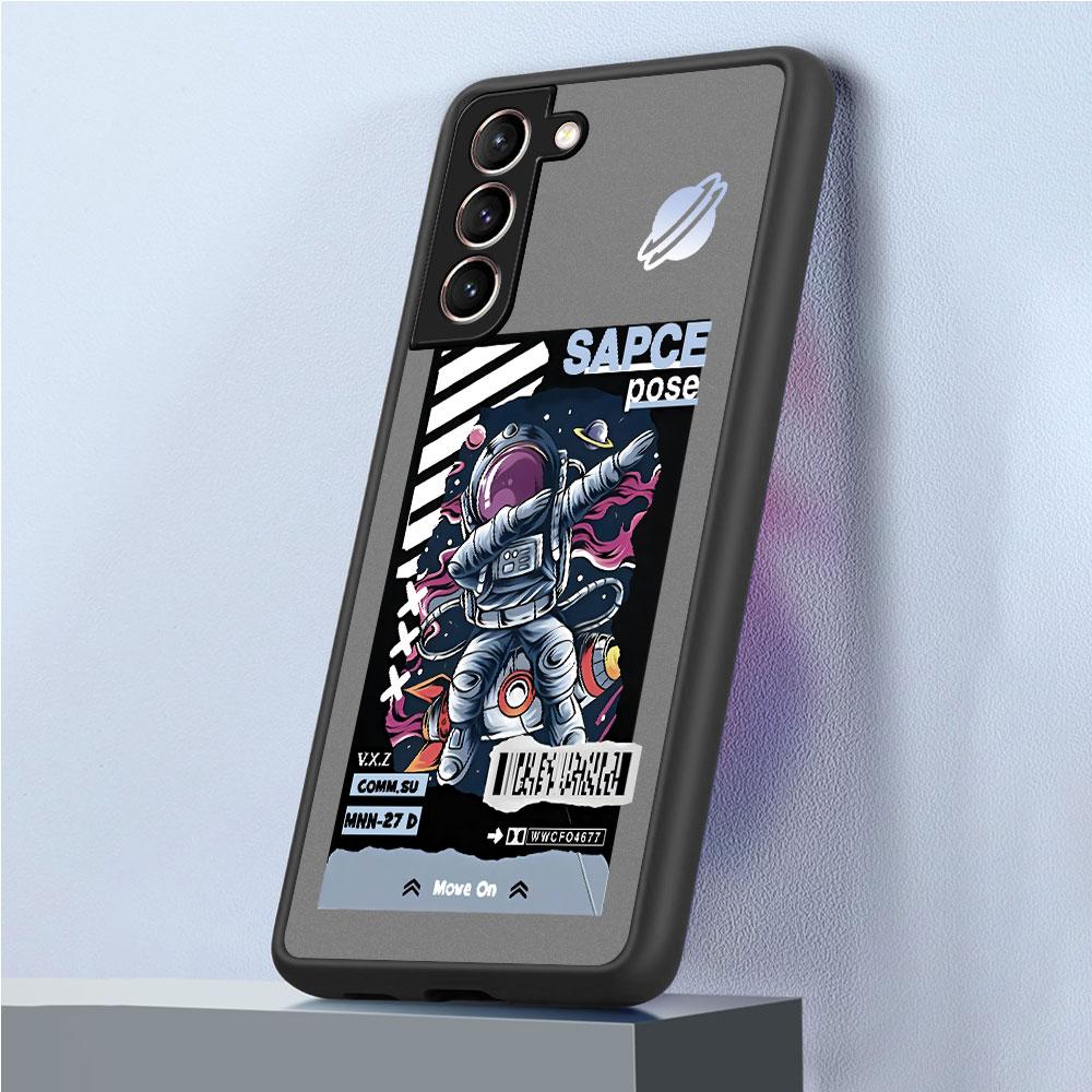 Матовый чехол с милым астронавтом и планетой для Samsung Galaxy S22 S20 S21 FE S10 S9 Plus S8 Capa Note 20 Ultra 10 Lite, чехол для телефона