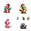 Playful Dragon Acrylic Christmas Hanging Decoration For Festive Car Interior Adornments