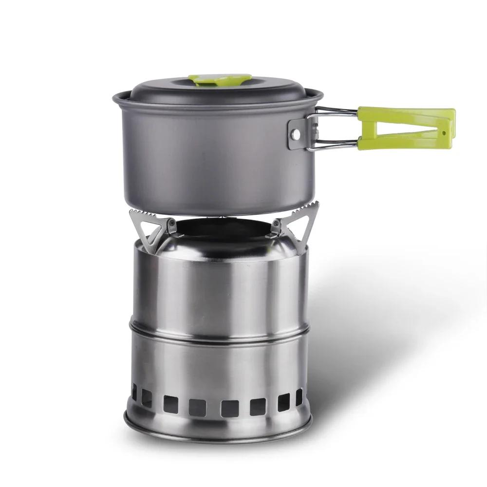 Портативная наружная дровяная газовая дровяная печь складная дровяная печь для кемпинга газификационная печь ветрозащитная