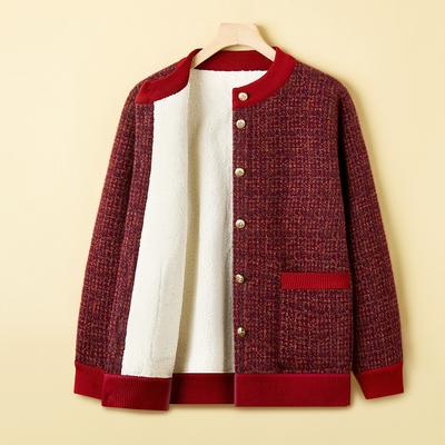 Короткий стиль, Модный, Одежда для мамы среднего и пожилого возраста, Новые зимние топы, Плюс бархат, Утепленная осенне-зимняя куртка для мамы