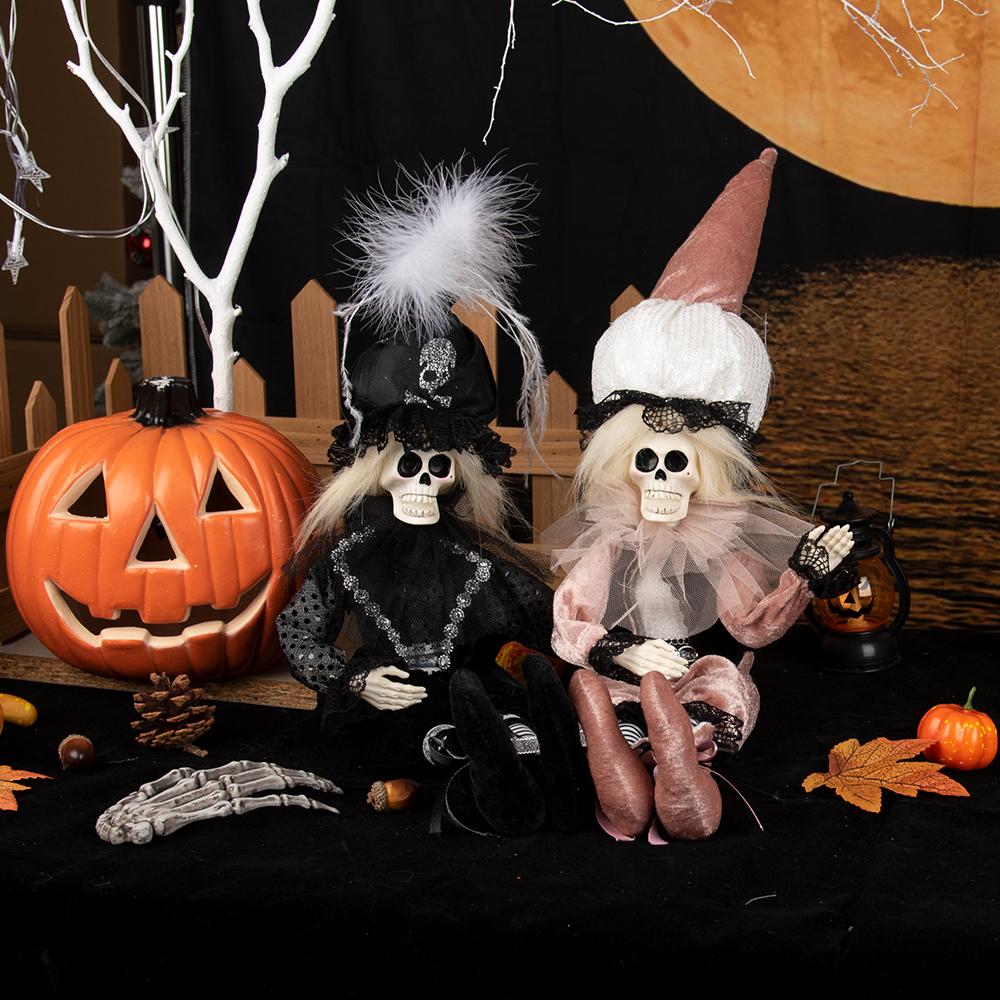 Хэллоуин Романтичный скелет Пара Статуэтки Ремесло Готический Невеста Жених Искусство Скульптура Жених Дом Окно Подвесные подвески Украшения