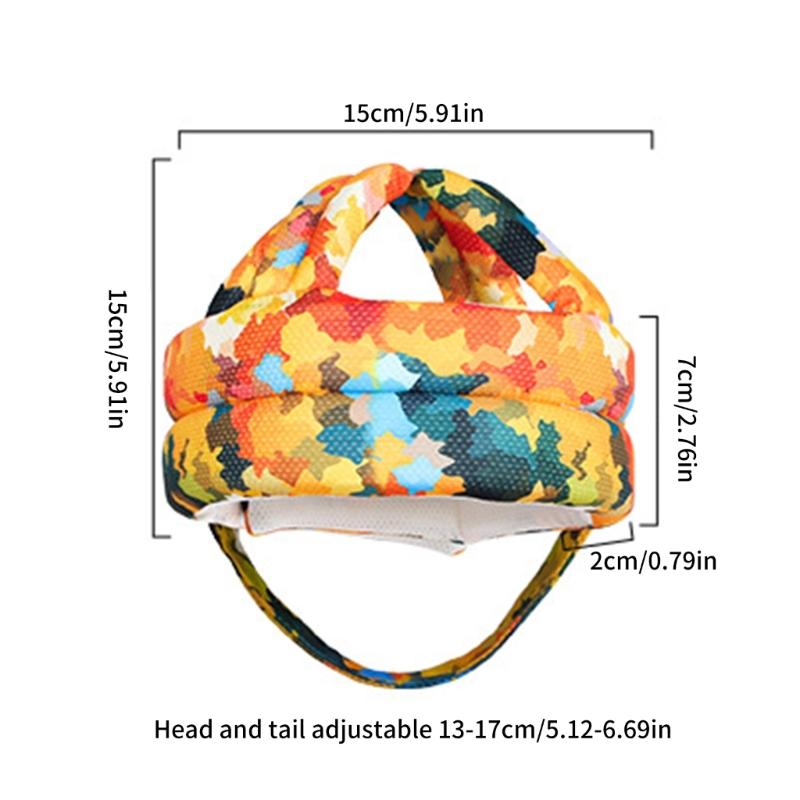 360 Protective Infant Headgear Shock Absorbing Sponge Padding Hat Soft Cotton For Crawling Walking Indoor Outdoor Play