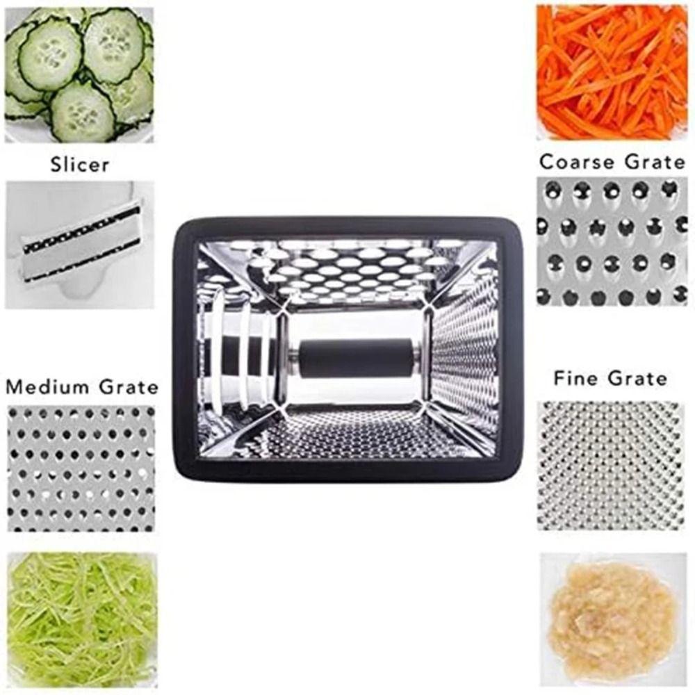 4-Sided Blades Manual Cheese Grater with Handle Kitchen Chopper Food Shredder  Cooking Accessories