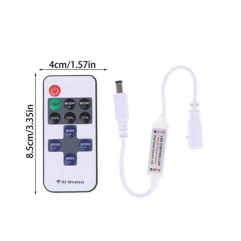Мини-диммер для светодиодной ленты, одноцветный, DC 5V 12V 24V, 6A, для лент 5050 2835, контроллер постоянного напряжения, ШИМ-сигнал, с RF-пультом на 9 клавиш