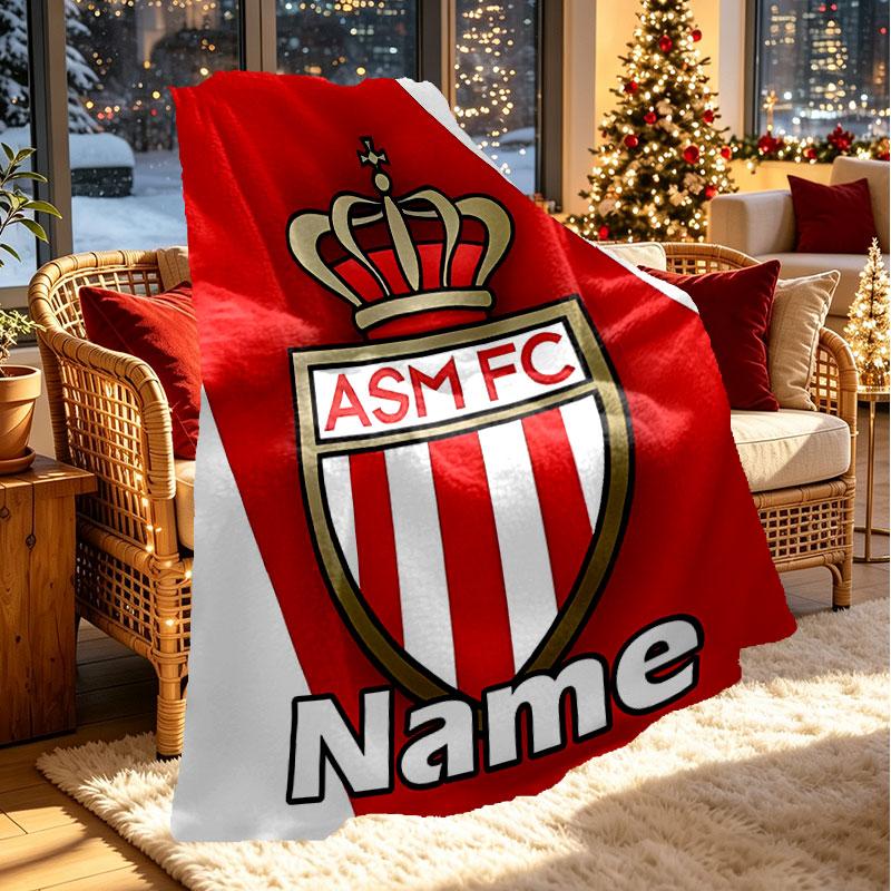 Custom Name Personalized AS Monaco Print Blanket, Home Decor, Bedroom, Sofa, Camping, Couch, Gifts for Birthday Christmas