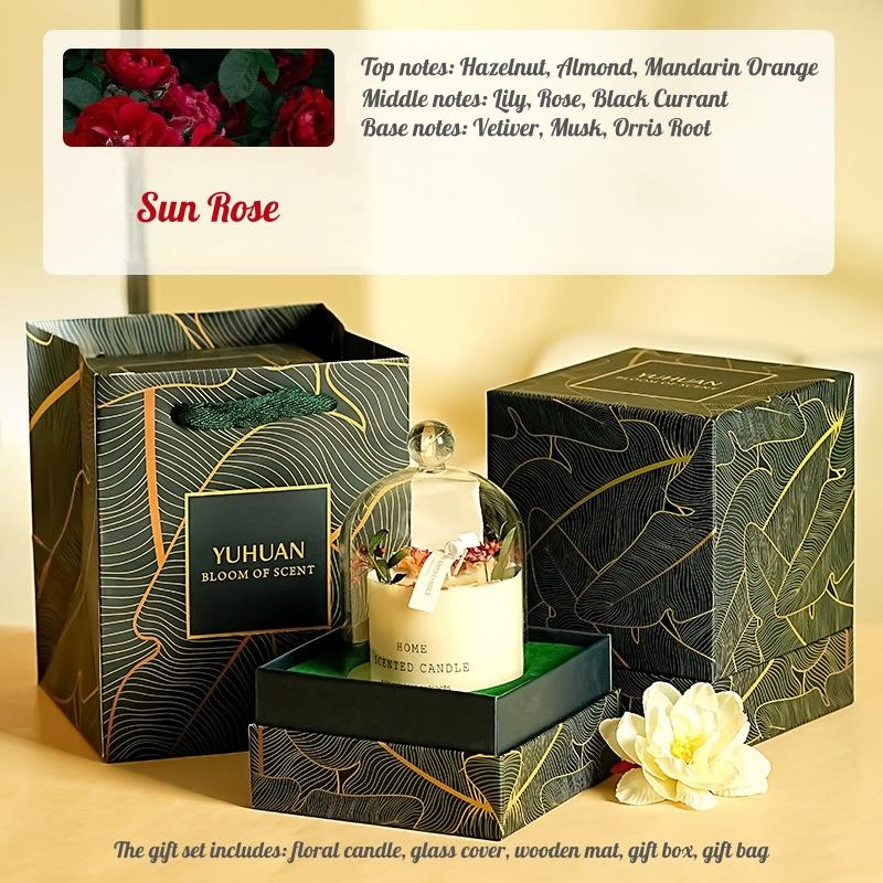 New Arrival Decorative Real Dried Orange Cinnamon Aesthetic Candles Scented Candles with Deluxe Gift Box