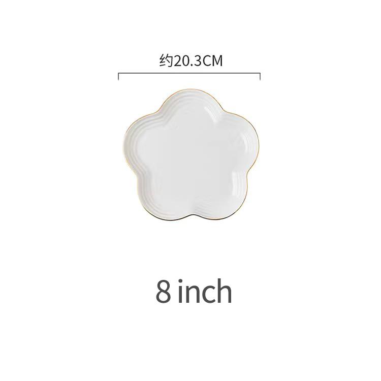 Креативная тарелка в форме цветка, керамическая тарелка для стейка, тарелка для салата, тарелка с фруктами, посуда, кухонные принадлежности, столовая одежда