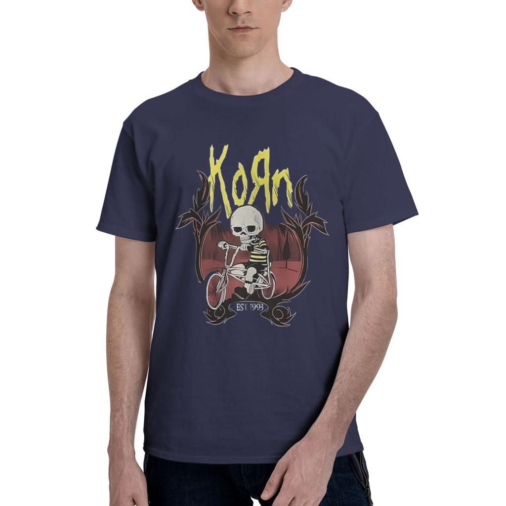KORN RIDING THE HOOD 100% Хлопок Повседневная Дышащая Удобная Милая Дизайнерская Одежда Мужчины Мужская Футболка