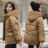 Korean Thicken Puffer Jacket Women Hooded Spliced Lamb Wool Cotton Padded Coats Female Warm Autumn Winter Short Parkas Mujer