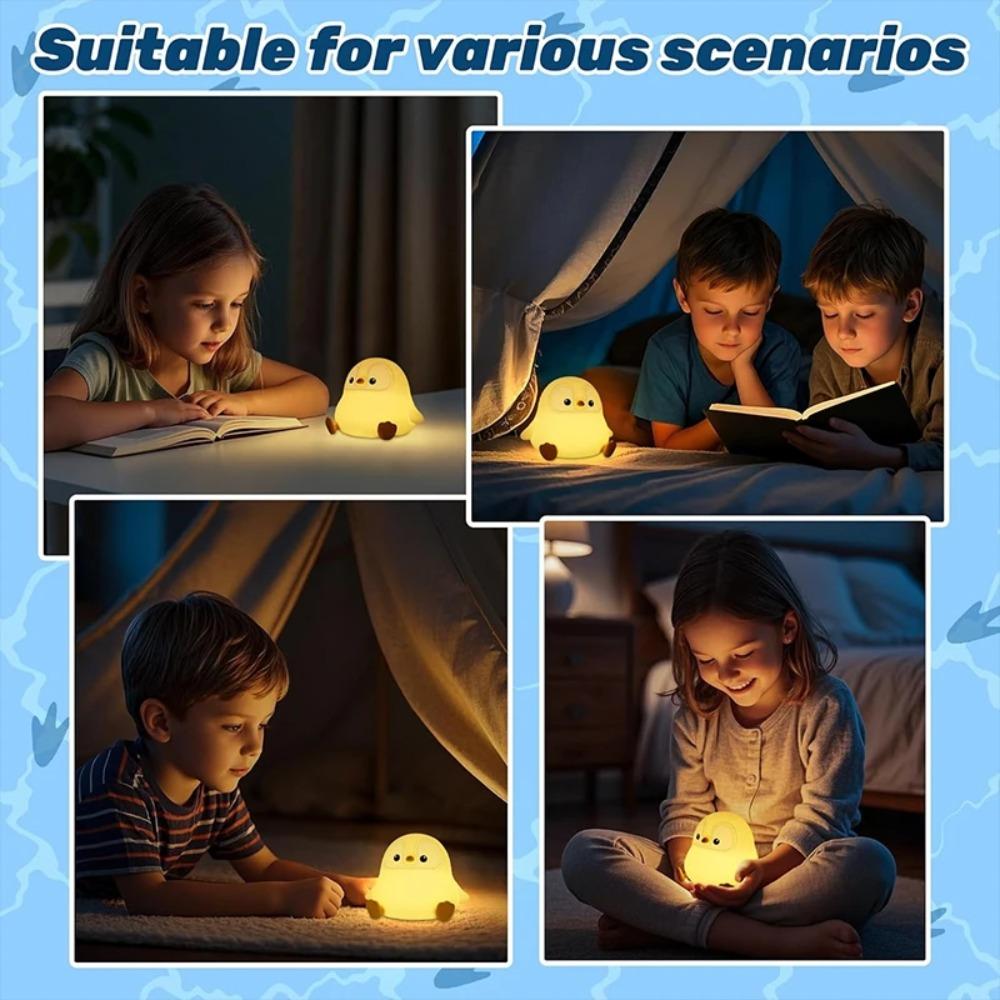2 Levels Dimmable Penguin Nursery Night Light Timing Function Dorm Decor lamps  Sleep Accompanying