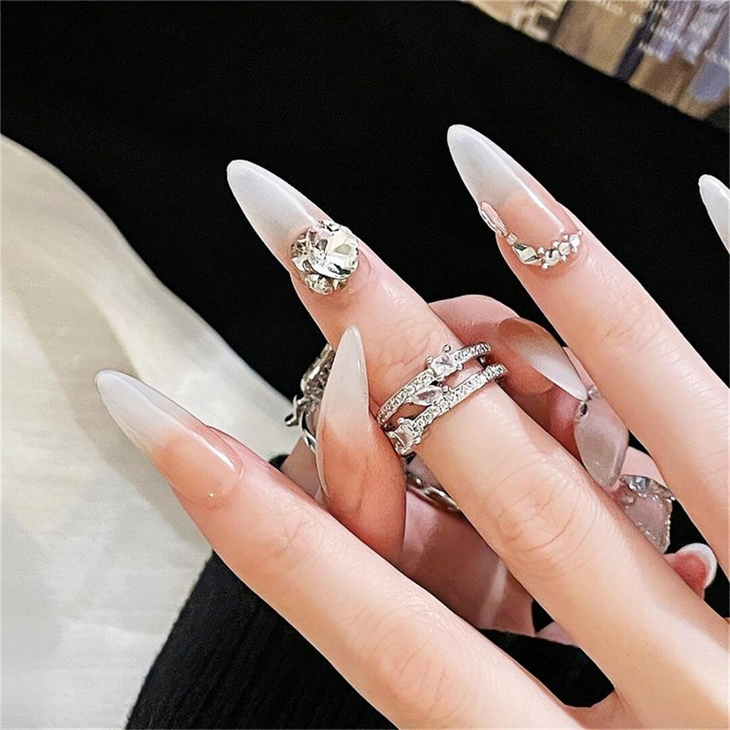 Изысканное Супер Вспышка Ряд Бриллиантов Zir*****Pen Кольцо-Подсветка Роскошная Нишевая Высокий Уровень Моды Кольцо на Указательный Палец для Поездок Персонализированное Кольцо