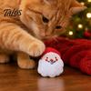 Рождественские игрушки для кошек, Плюшевые игрушки с кошачьей мятой, Олень, Пряничный человечек, Санта, Мягкие игрушки, Интерактивная праздничная прочная игрушка для котят, Подарок для питомца, Игрушка для игры и чистки зубов